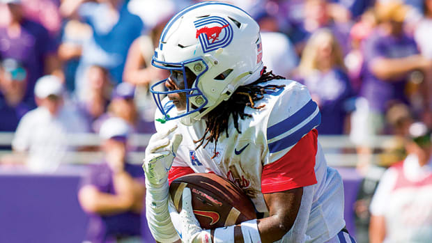 SMU running back Camar Wheaton in the clear against TCU on Saturday.